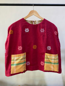 KALAYAAN: RED FLOWERS W/ KARENINA SLEEVES