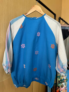 KATAWHAY: BLUE FLOWERS W/ HANNA SLEEVES *