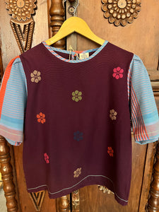 CLASSIC V1: BURGUNDY FLOWERS W/ LUCIA SLEEVES