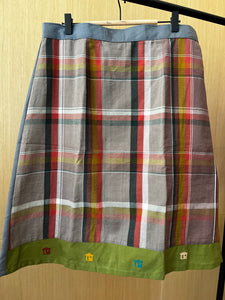 SKIRT: SOLEDAD W/ OLIVE GREEN MINI BK/ (gray back)