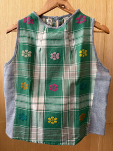 SLEEVELESS V1: LUMINA FLOWERS w/ denim