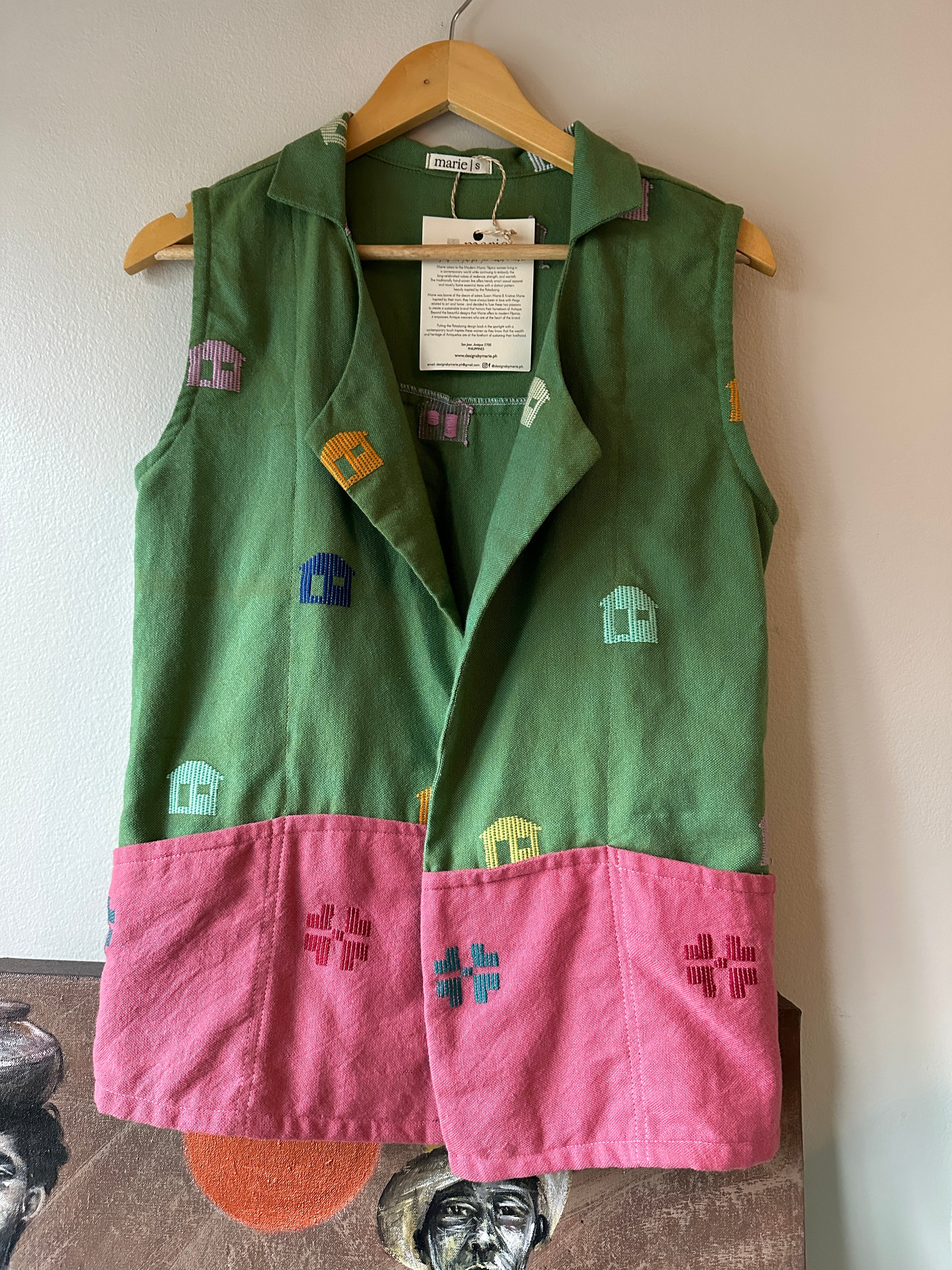 Vest: Limited Edition Green BK/Pink Flower v2