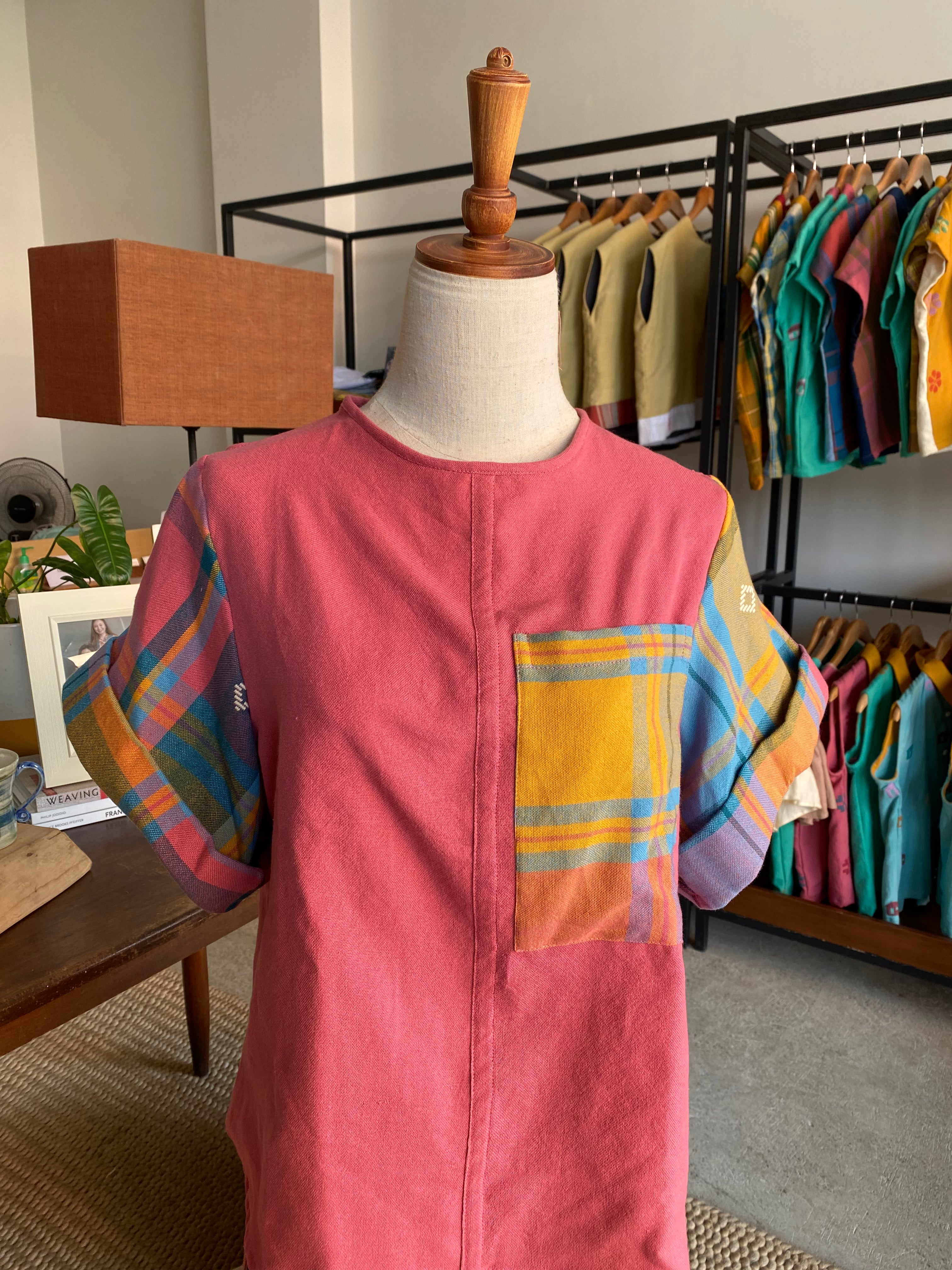 MASIGLA COLLECTION: Pink plain w/ bubblegum sleeves & pocket