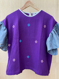 Corazon: Purple Diamante w/ ash gray sleeves