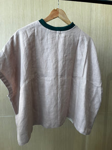 KASIYAHAN: MARISSA w/ crystal  / Taupe Linen back (green collar) *