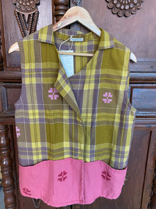 Vest: Alma w/ pink flowers2 pocket