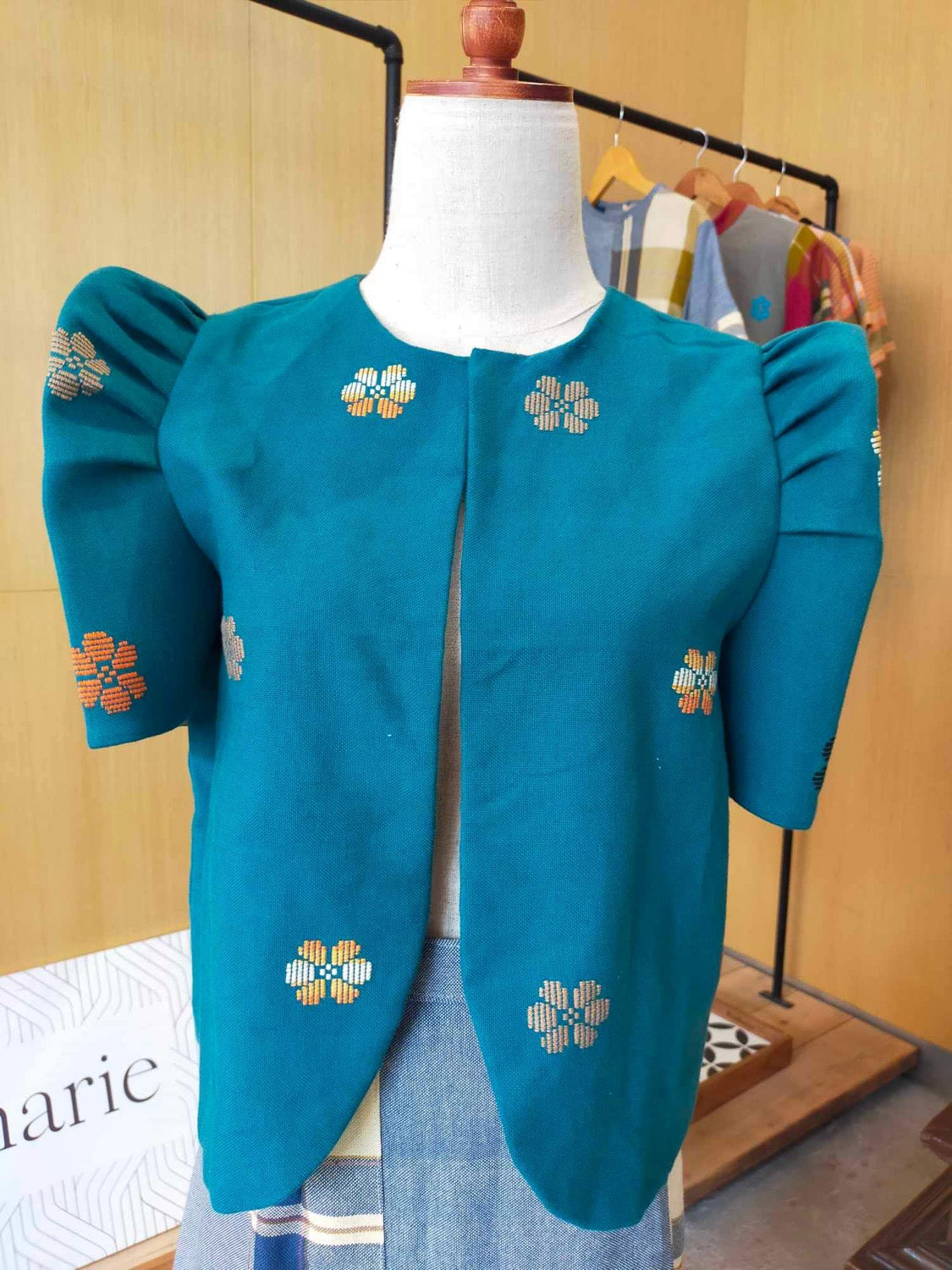 BOLERO: TEAL FLOWERS FULL