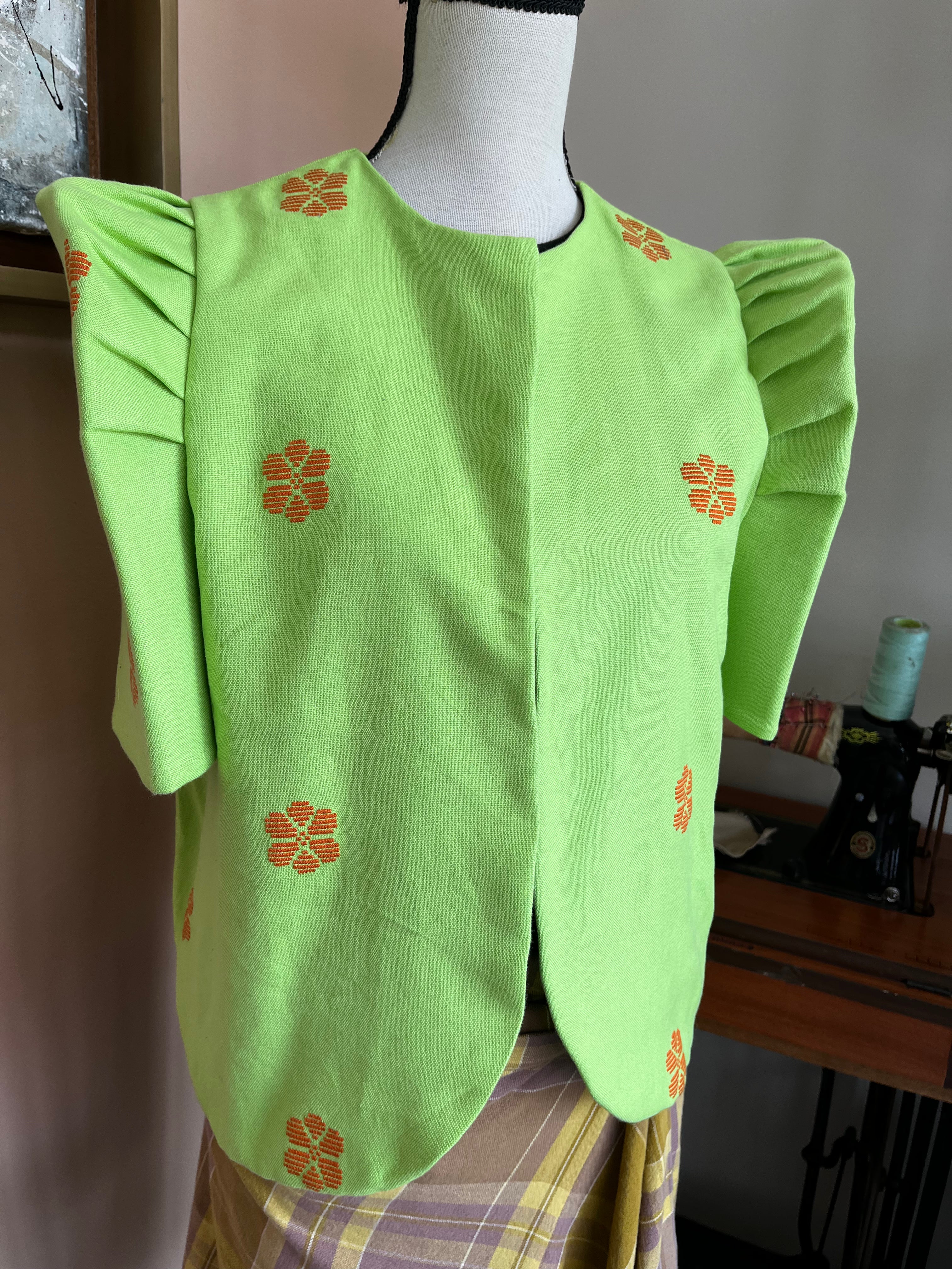 BOLERO: NEON GREEN FLOWERS FULL